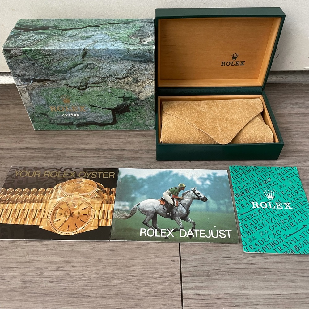 Rolex watch box with books